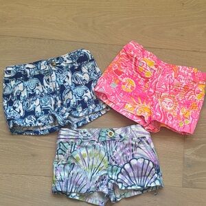 Lilly Pulitzer Kids Shorts Set - Blue, Pink, and Purple